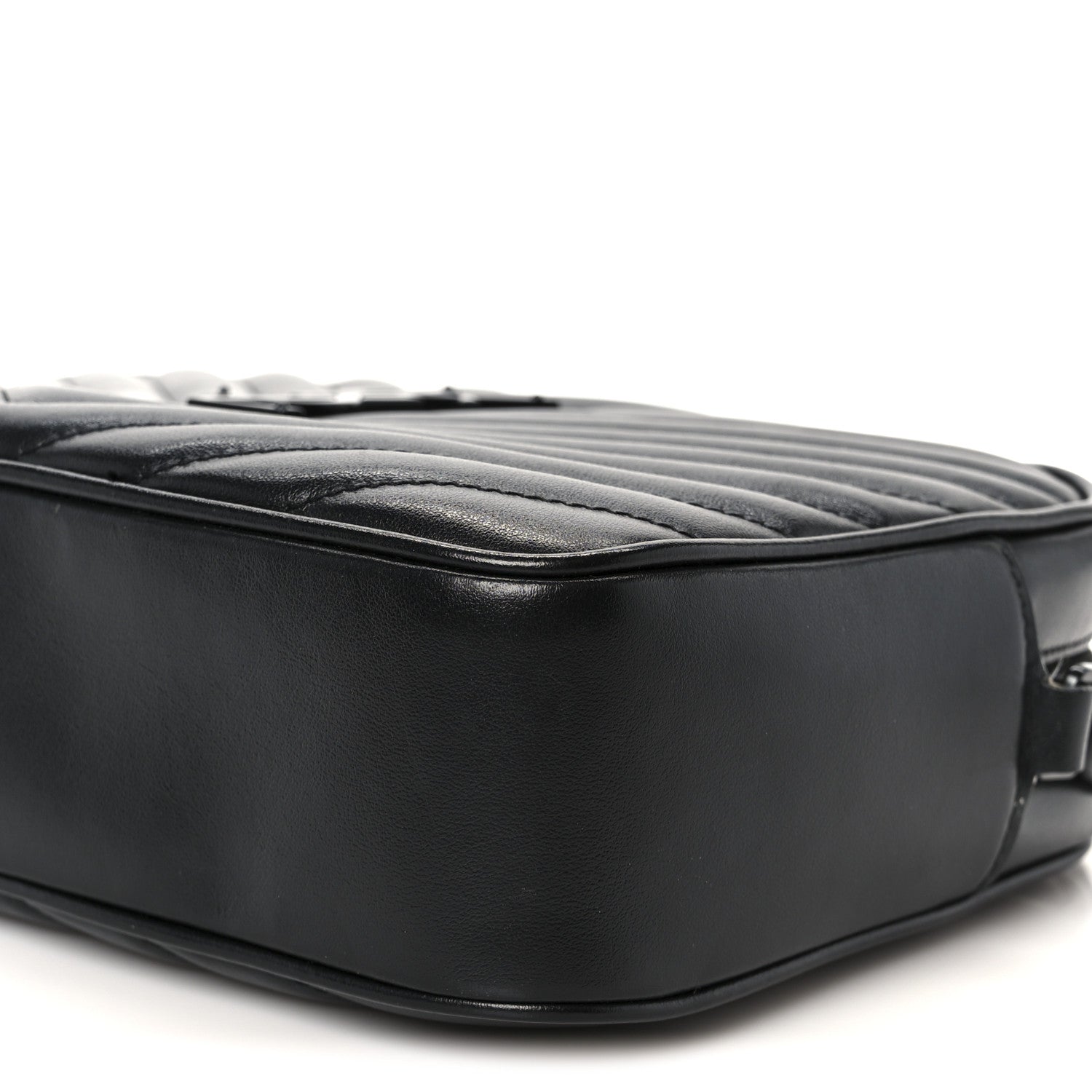 Saint Laurent Calfskin Matelasse Monogram Monochrome Lou Camera Bag Black 10 of 10