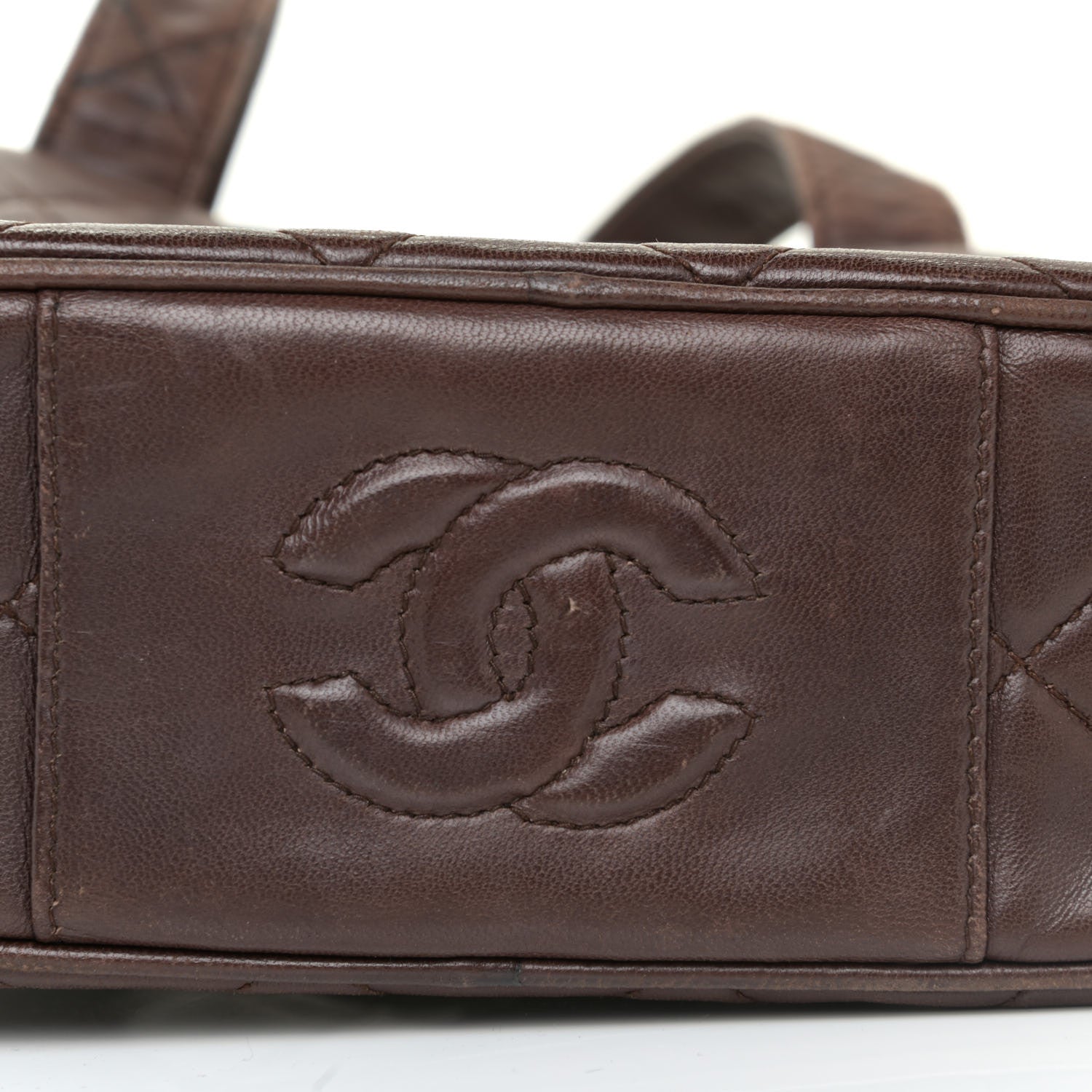 Chanel Lambskin Quilted Shoulder Bag Brown 27 of 27