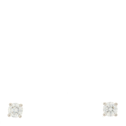 Tiffany Platinum Diamond .22ctw Solitaire Earrings 1 of 4