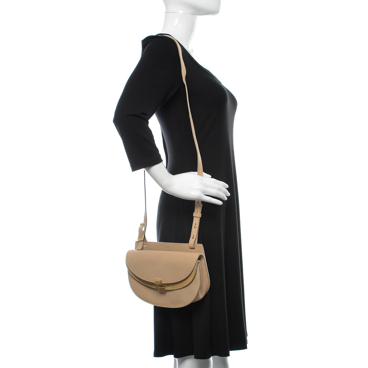 Chloe Calfskin Mini Georgia Crossbody Bag Beige 2 of 11