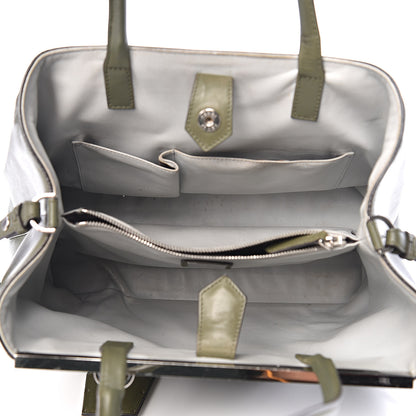 Fendi Vitello Dolce Shiny Nappa Plexiglass Granite Regular 2Jours Tote Equatore 4 of 10