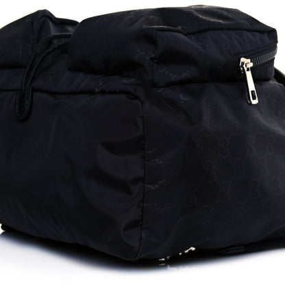 Gucci Nylon Monogram Medium Light Single Buckle Backpack Black 7 of 7