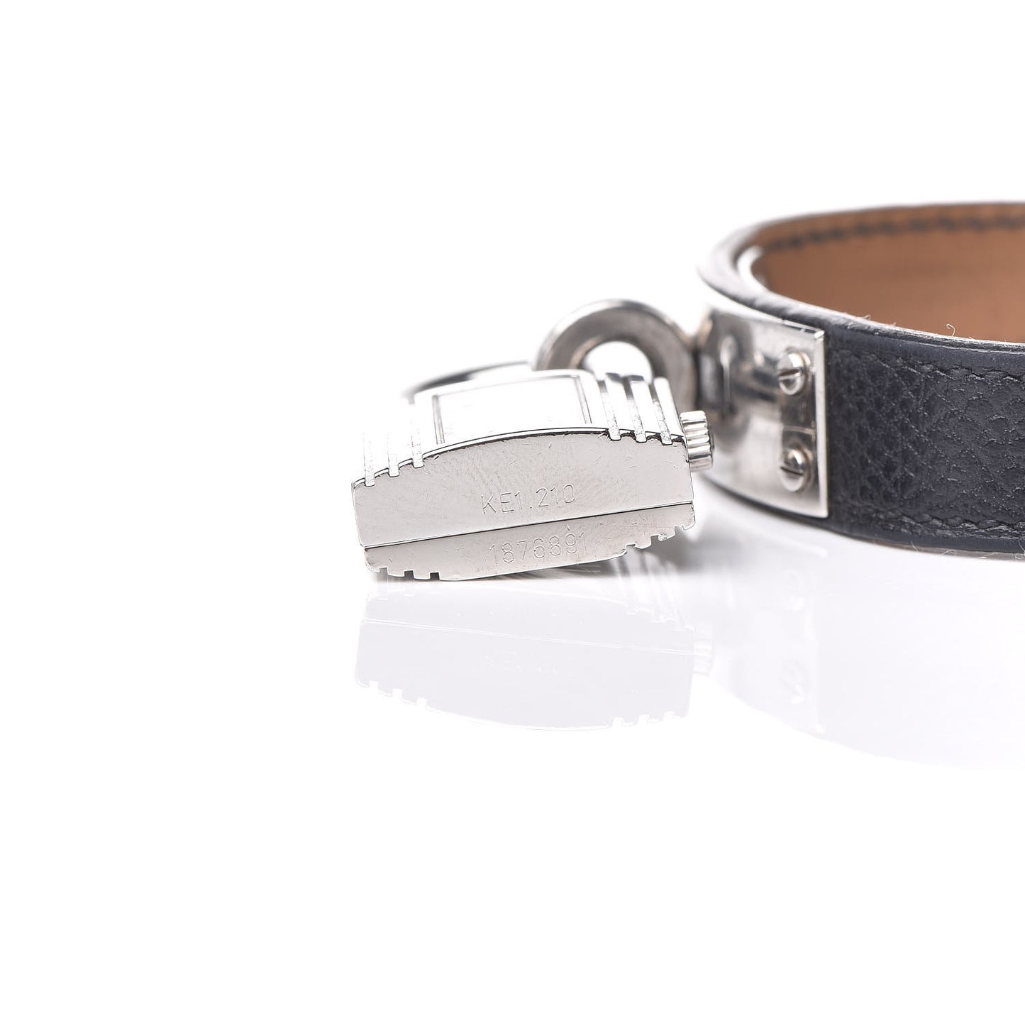 Stainless Steel Courchevel 20mm Kelly Cadena Quartz Watch Noir