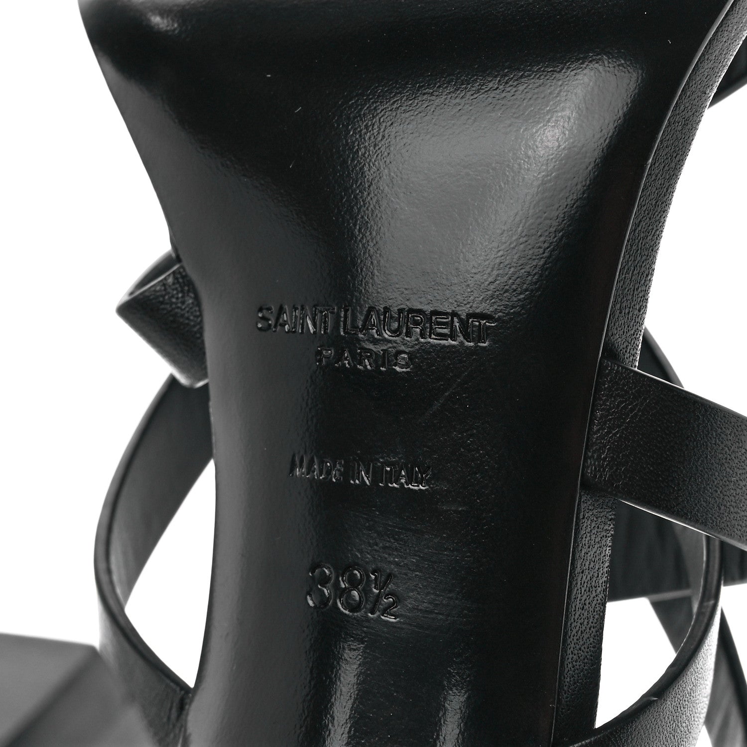 Saint Laurent Smooth Calfskin Joan 90 Sandals 38.5 Black 6 of 8