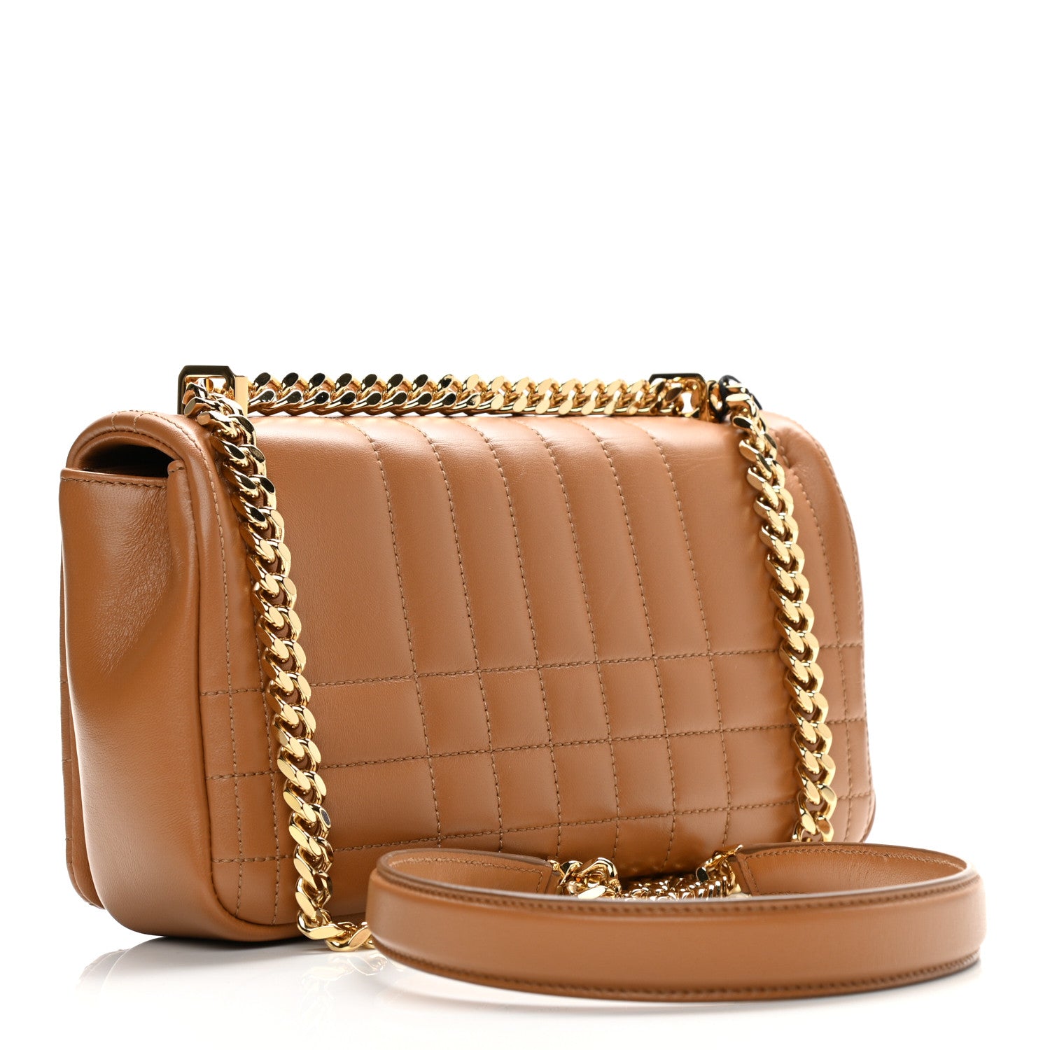 Burberry Lambskin Quilted Small Lola Bag Maple Brown 2 of 11
