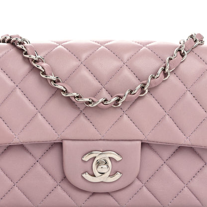 Chanel Lambskin Quilted Mini Rectangular Flap Light Purple 8 of 12