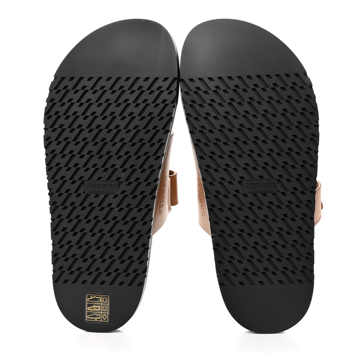 Hermes Calfskin Womens Chypre Sandals 37.5 Gold 5 of 9