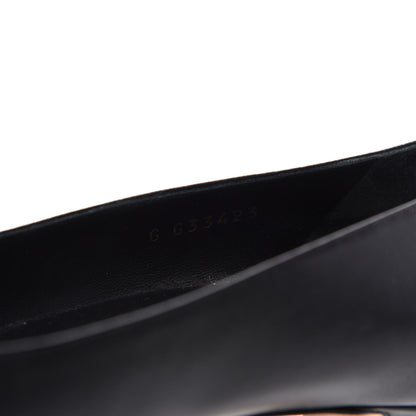 Chanel Lambskin Calfskin Patent Cap Toe CC Pumps 42 Black 10 of 11