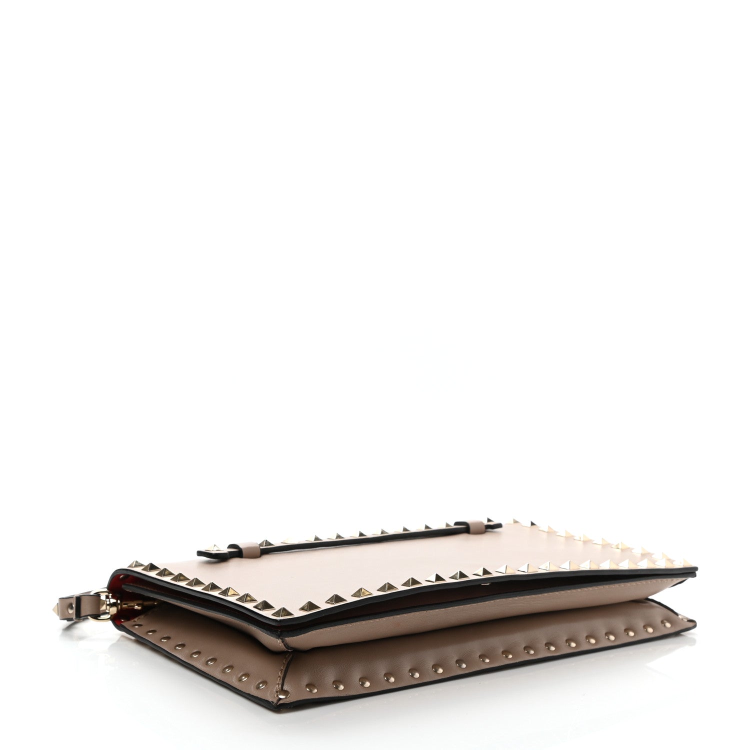 Valentino Garavani Nappa Rockstud Wristlet Clutch Poudre 4 of 8
