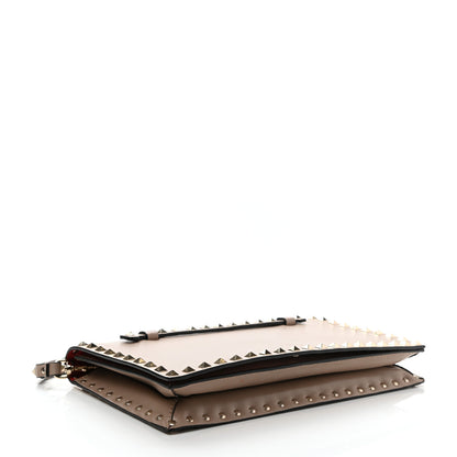 Valentino Garavani Nappa Rockstud Wristlet Clutch Poudre 4 of 8