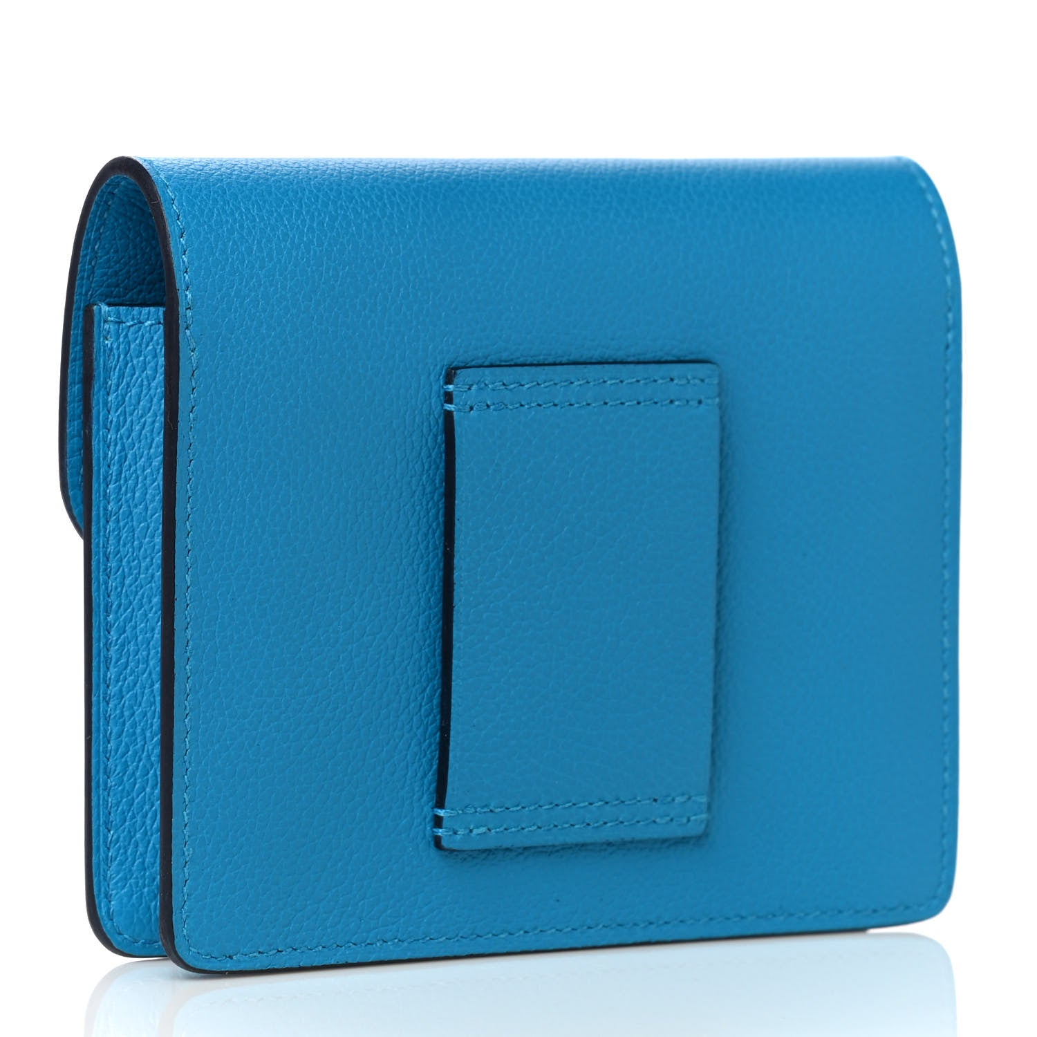 Hermes Evercolor Verso Roulis Slim Wallet Bleu Frida Rose Mexico 4 of 15