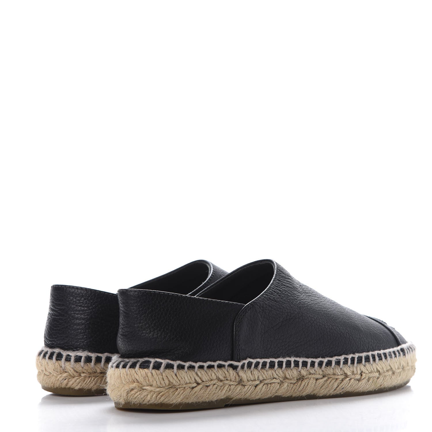 Chanel Grained Calfskin CC Espadrilles 37 Black 4 of 11