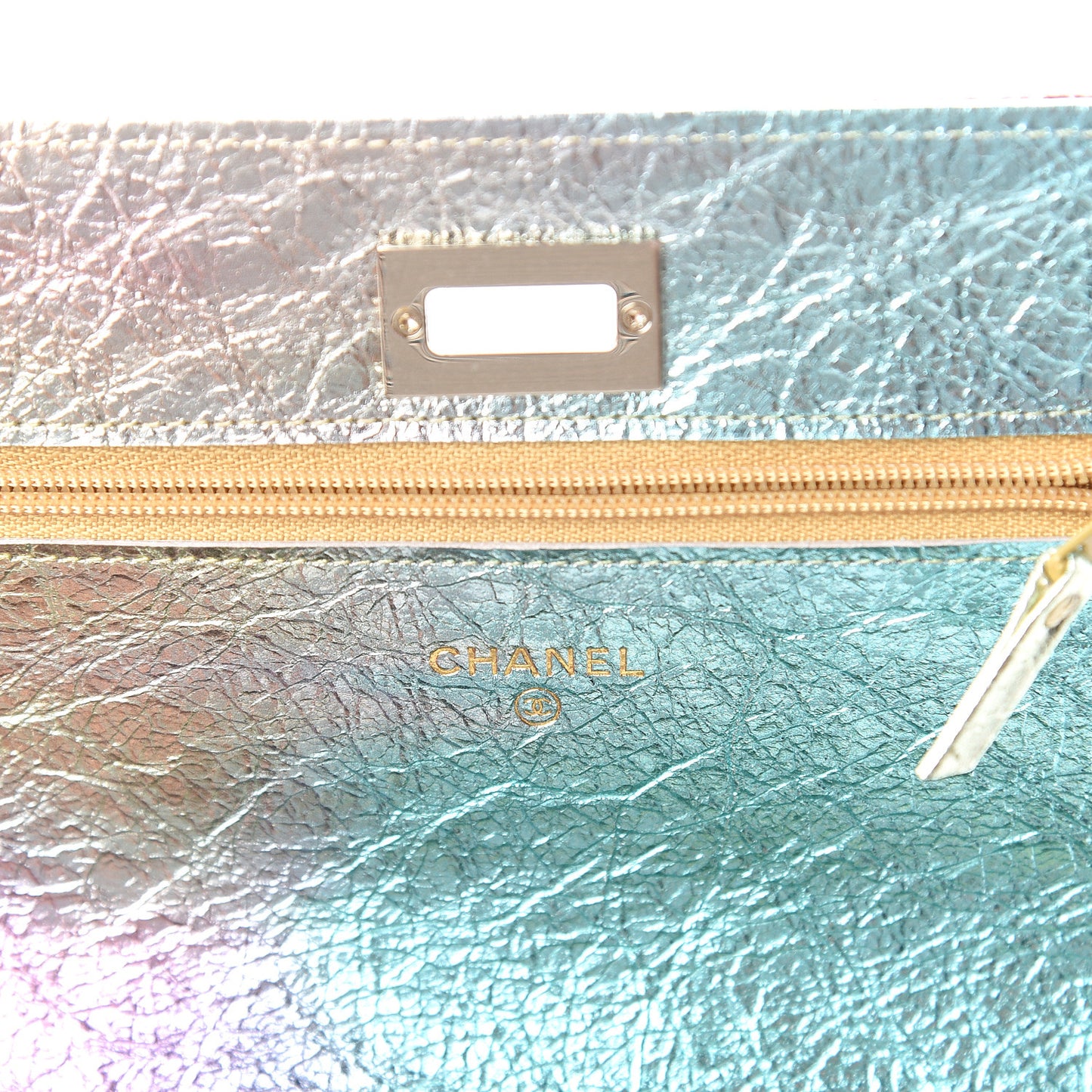 Metallic Goatskin Quilted 2.55 Reissue Wallet on Chain WOC Multicolor