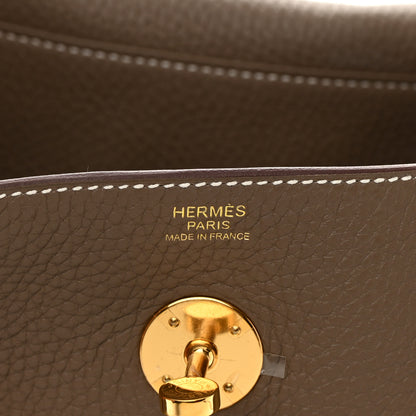 Hermes Taurillon Clemence Lindy 30 Etoupe 6 of 17