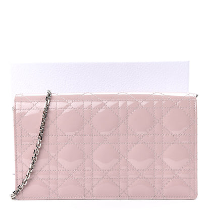 Christian Dior Patent Cannage Lady Dior Convertible Clutch Rose Clair 10 of 10