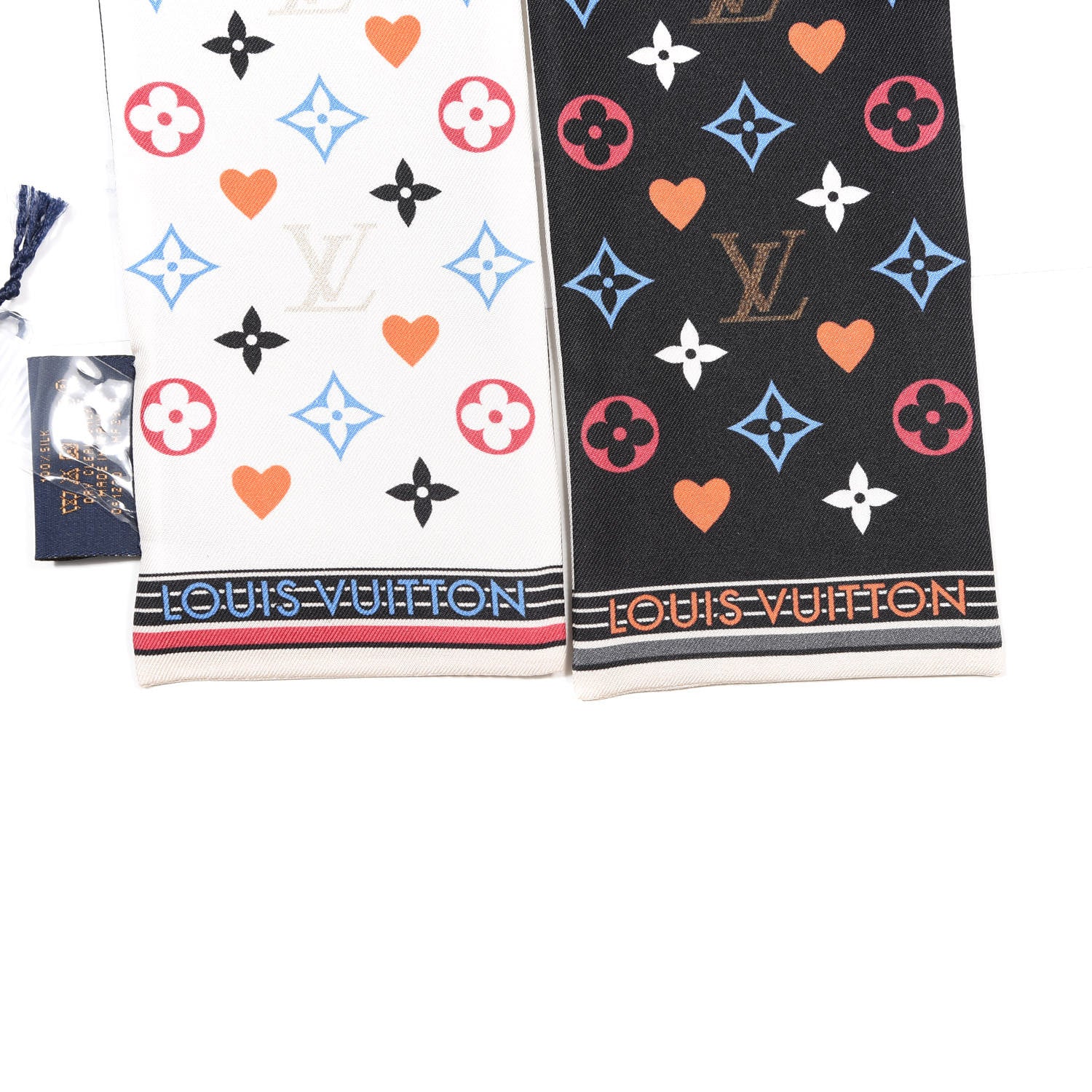 Louis Vuitton Silk Game On Bandeau Black White 3 of 4