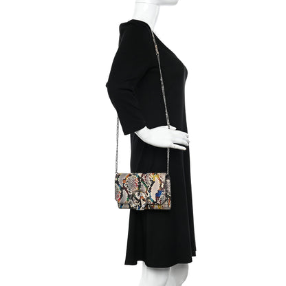 Jimmy Choo Elaphe Snakeskin Mini Madeline Wallet On Chain Multicolor 2 of 11