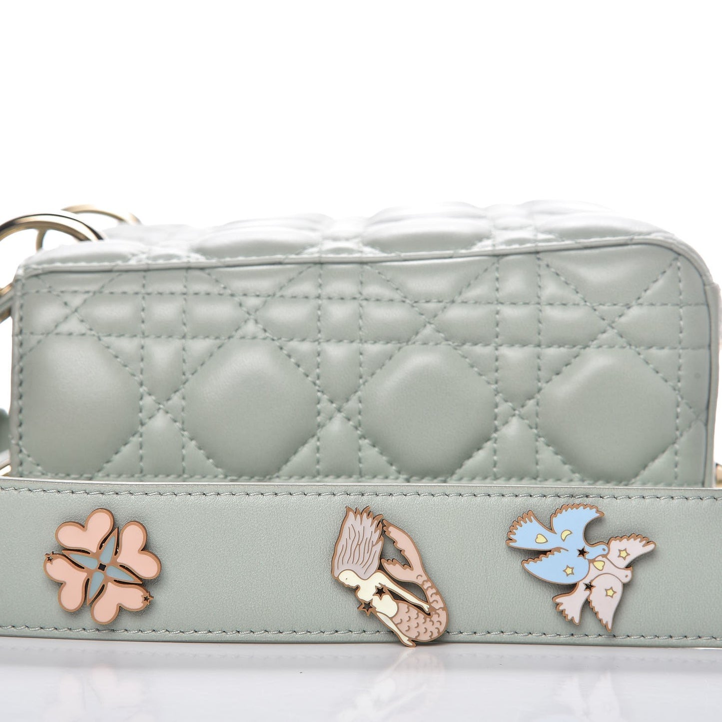 Lambskin Cannage Small My Lady Dior Pistachio