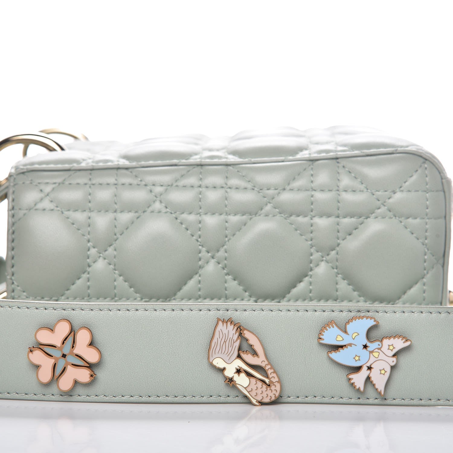 Christian Dior Lambskin Cannage Small My Lady Dior Pistachio 8 of 14