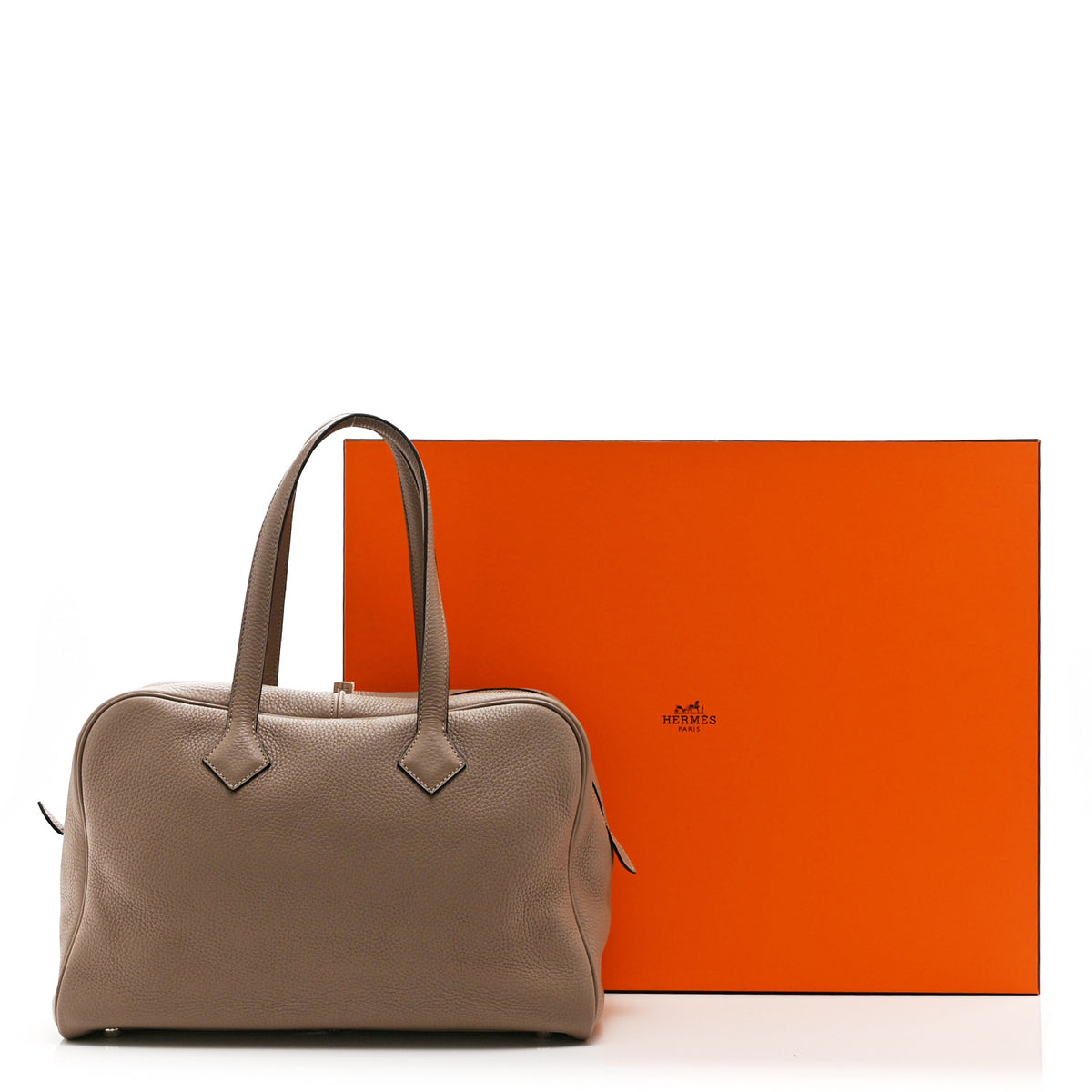 Hermes Taurillon Clemence Victoria II 35 Gris Tourterelle 11 of 11