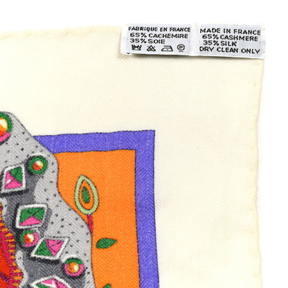 Hermes Cashmere Silk Le Songe De La Licorne Shawl 140 5 of 5