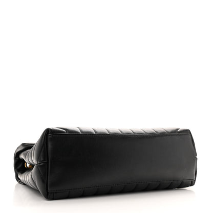 Saint Laurent Calfskin Y Quilted Monogram Medium Loulou Chain Satchel Black 4 of 15
