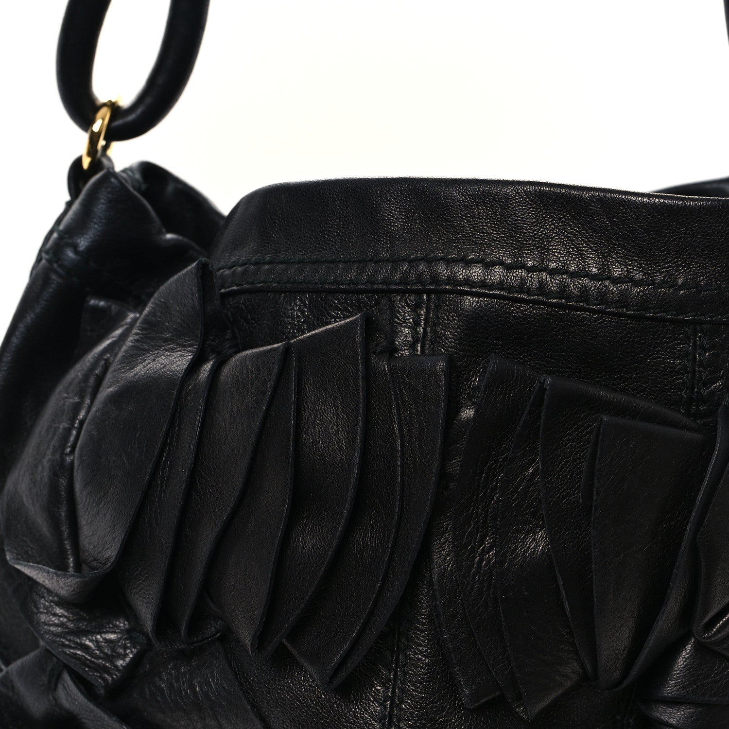 Valentino Garavani Nappa Rosette Bucket Bag Black 7 of 11