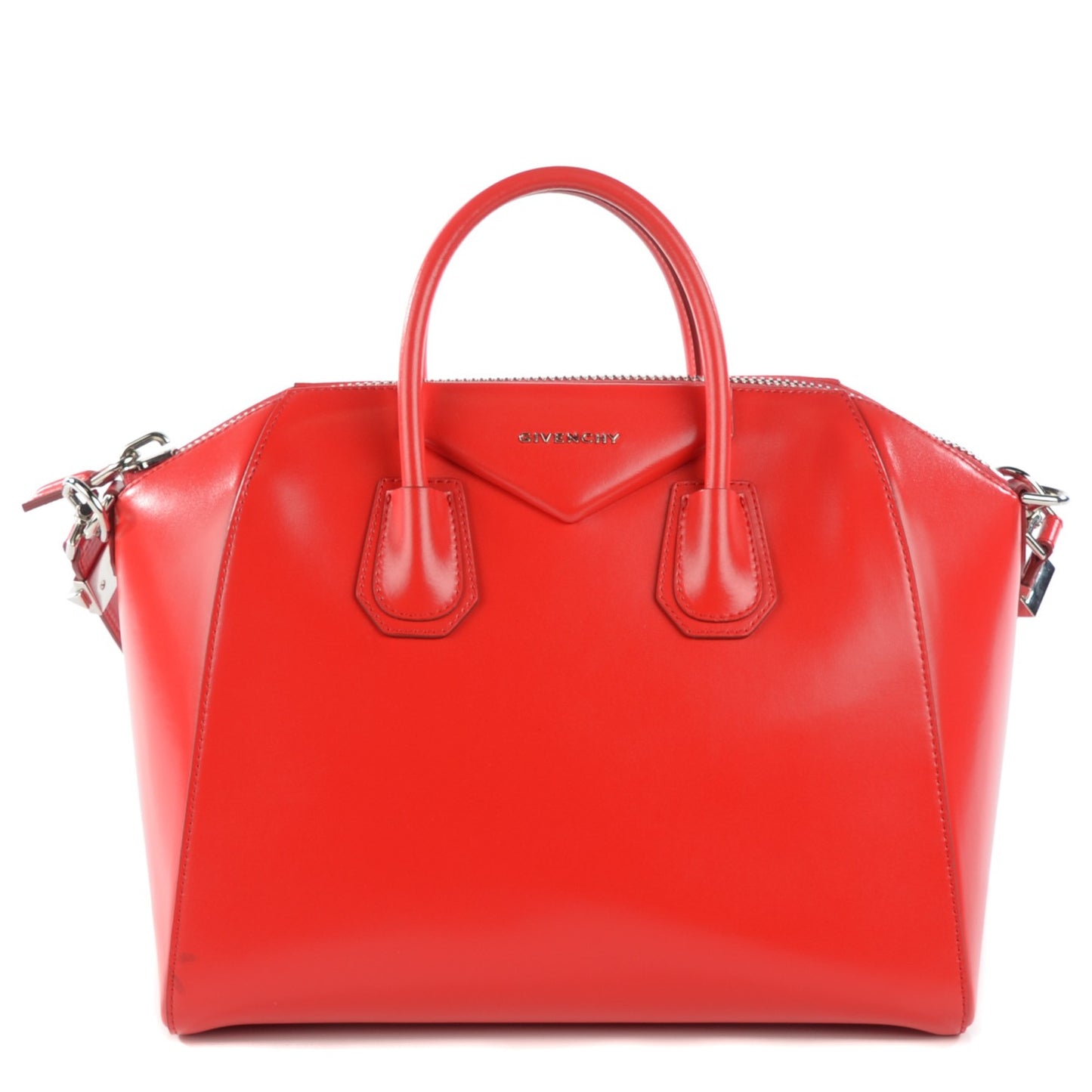 Shiny Lord Calfskin Medium Antigona Medium Red