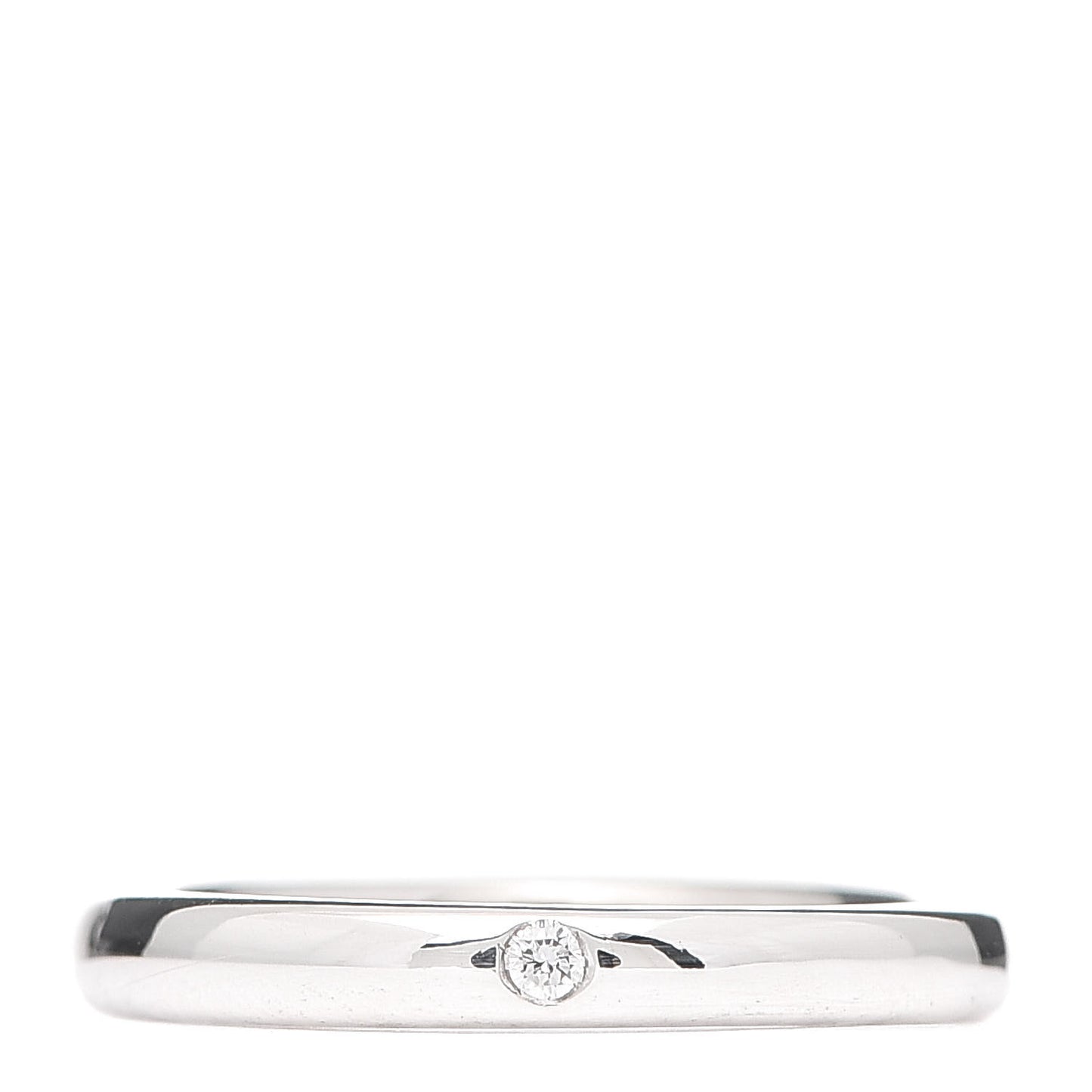 Sterling Silver Diamond Elsa Peretti Band Ring 50 5.5