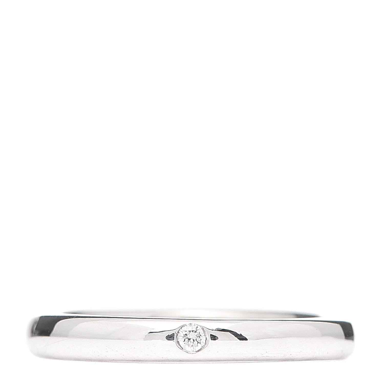 Tiffany Sterling Silver Diamond Elsa Peretti Band Ring 50 5.5 1 of 5