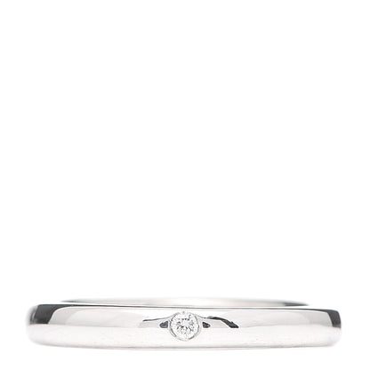 Tiffany Sterling Silver Diamond Elsa Peretti Band Ring 50 5.5 1 of 5