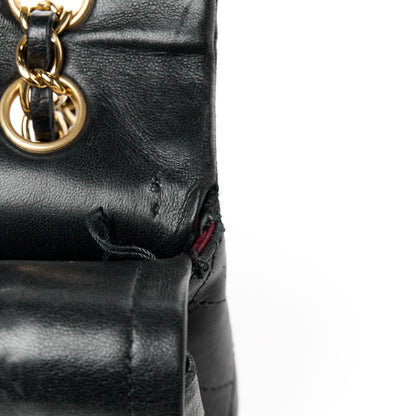 Chanel Lambskin Quilted Medium Double Flap Black 13 of 14