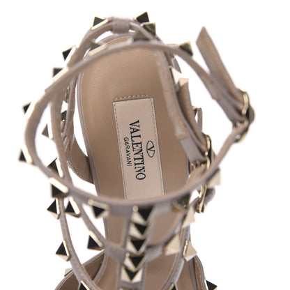 Valentino Garavani Calfskin Nappa Rockstud Ankle Strap 65mm Pumps 36 Amadeus Poudre 6 of 9