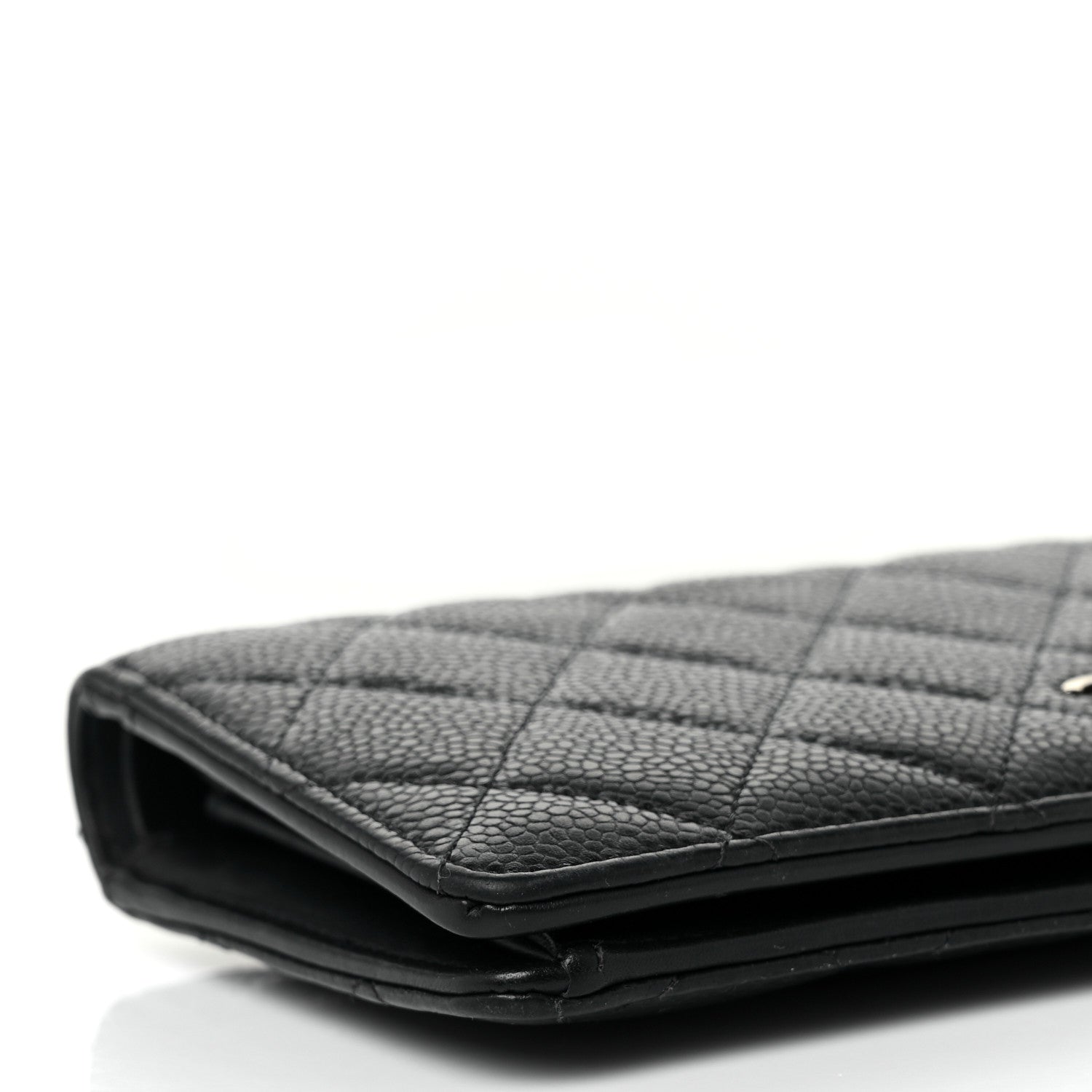 Chanel Caviar Quilted Yen Wallet Dark Blue 7 of 9