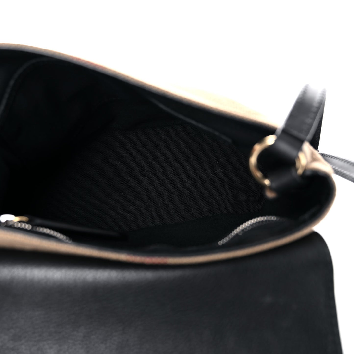 Mega Check Grainy Calfskin Small Gowan Messenger Bag Black