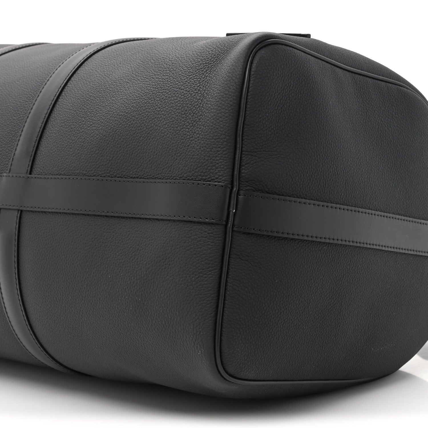 Louis Vuitton Grained Calfskin Aerogram Keepall Bandouliere 50 Black 8 of 10