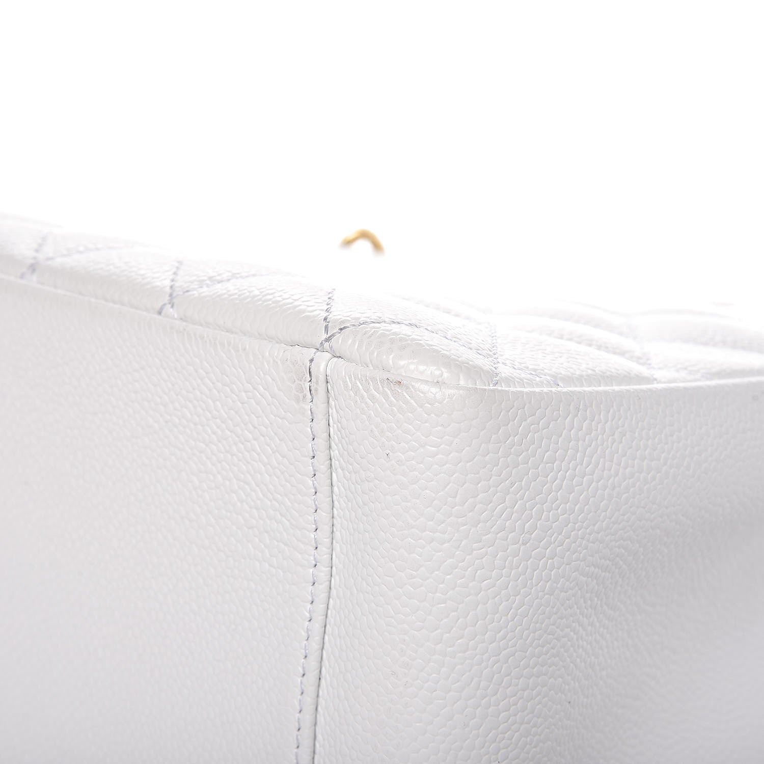 Chanel Caviar Quilted Grand Shopping Tote GST White 9 of 11