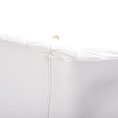 Chanel Caviar Quilted Grand Shopping Tote GST White 9 of 11