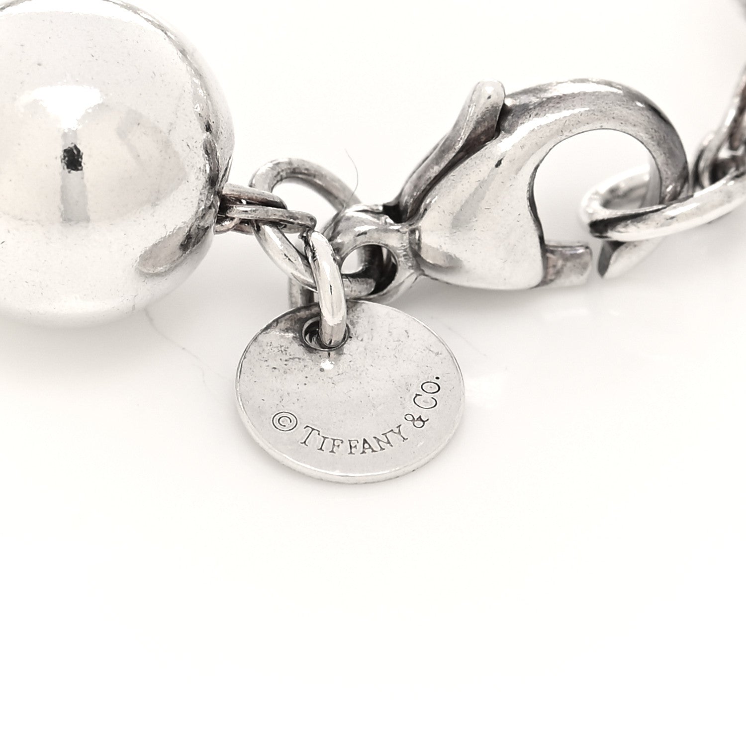 Tiffany Sterling Silver 10mm HardWear Ball Bracelet 4 of 6