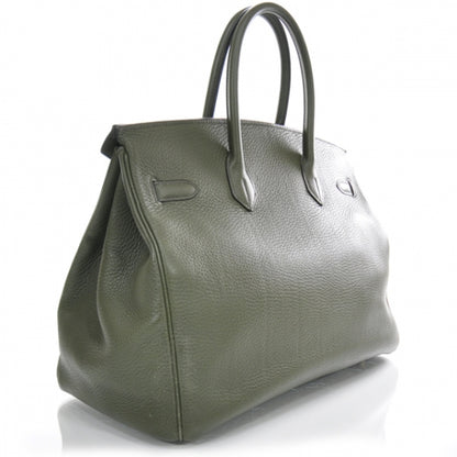 Hermes Taurillon Clemence Birkin 35 Vert Veronese 2 of 13
