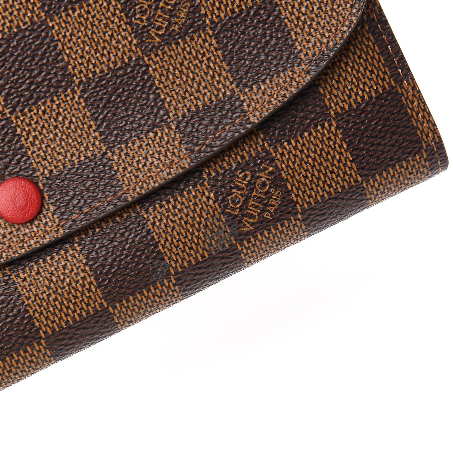 Damier Ebene Emilie Wallet Red