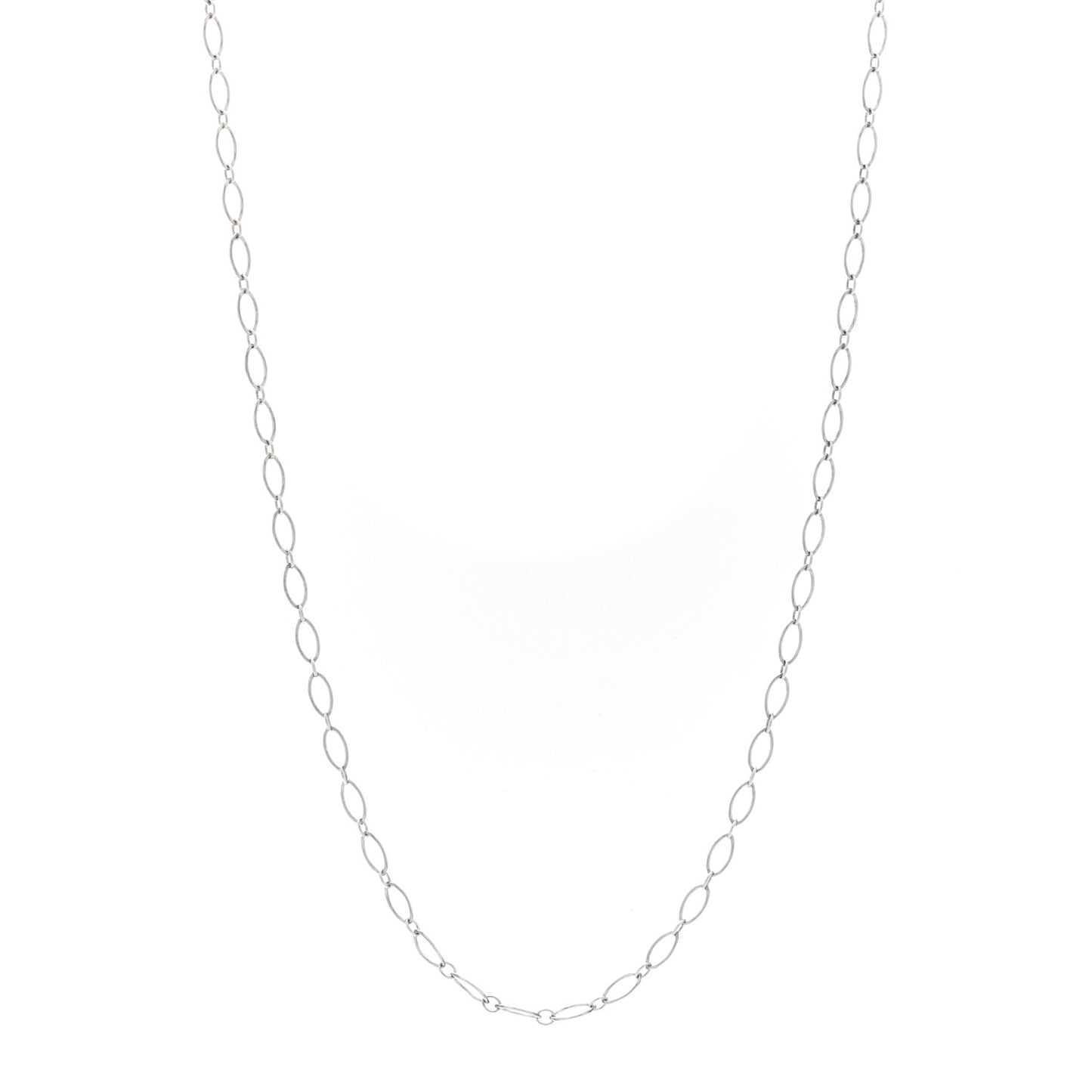Sterling Silver Oval Link Chain Necklace 20"