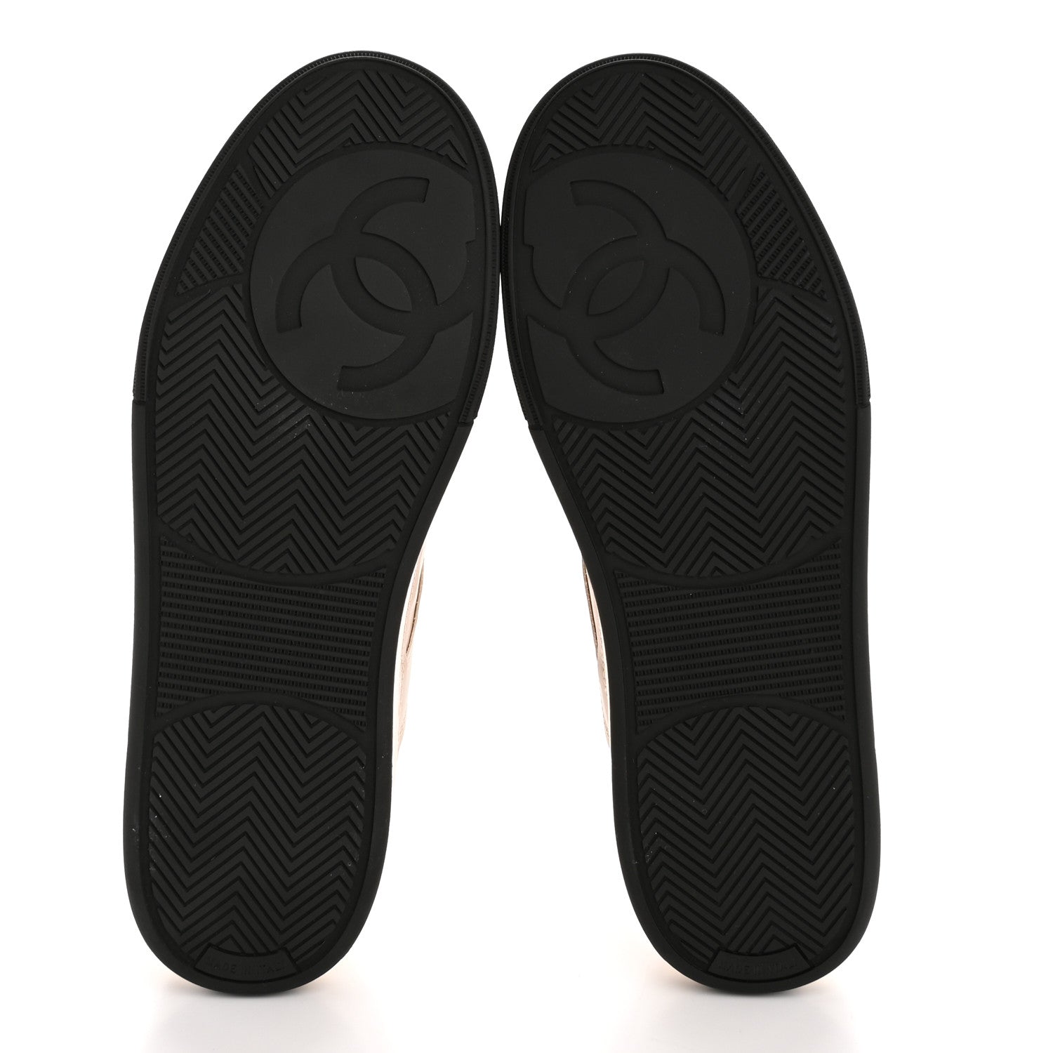 Chanel Printed Calfskin Womens CC Logo Sneakers 40 Beige 6 of 9
