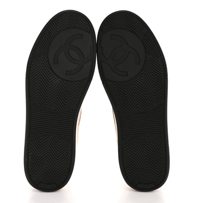 Chanel Printed Calfskin Womens CC Logo Sneakers 40 Beige 6 of 9
