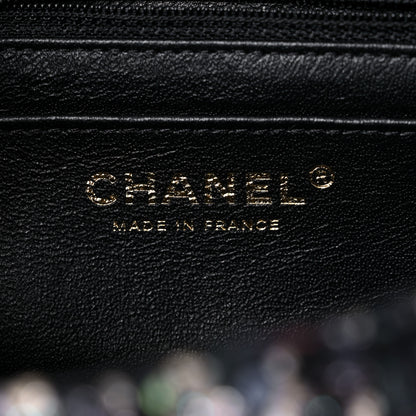Chanel Glittered Tweed Quilted Mini Rectangular Flap Navy Blue Mulitcolor 6 of 13
