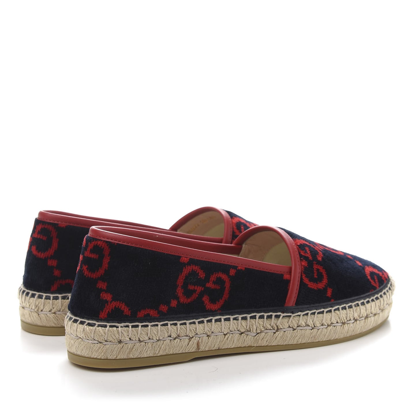 Terry Cloth GG Monogram Espadrilles 39 Blue Red