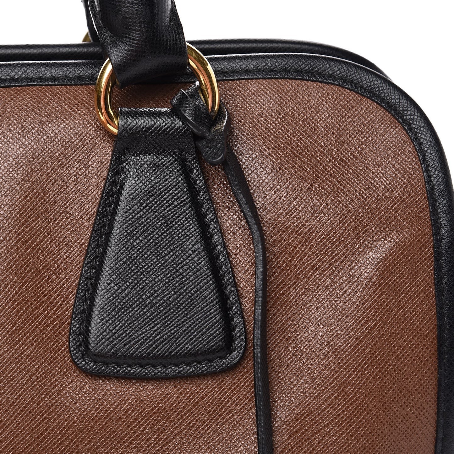 Saffiano Soft Bi-Color Tote Palissandro Black