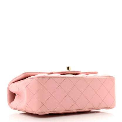 Chanel Lambskin Quilted Mini Rectangular Flap Pink 4 of 16