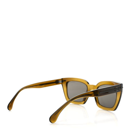 Chanel Acetate Square Sunglasses 5509 Khaki 4 of 7