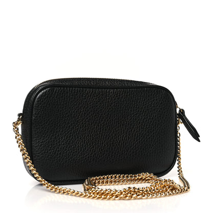 Gucci Dollar Calfskin Super Mini GG Marmont Chain Shoulder Bag Black 3 of 10